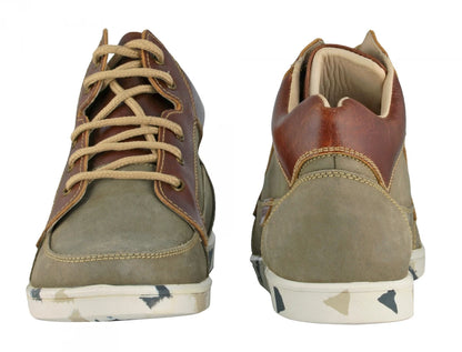 Pure Leather Olive Green Boots with Rubber Sole - Johnson, JRDLIV402OLV
