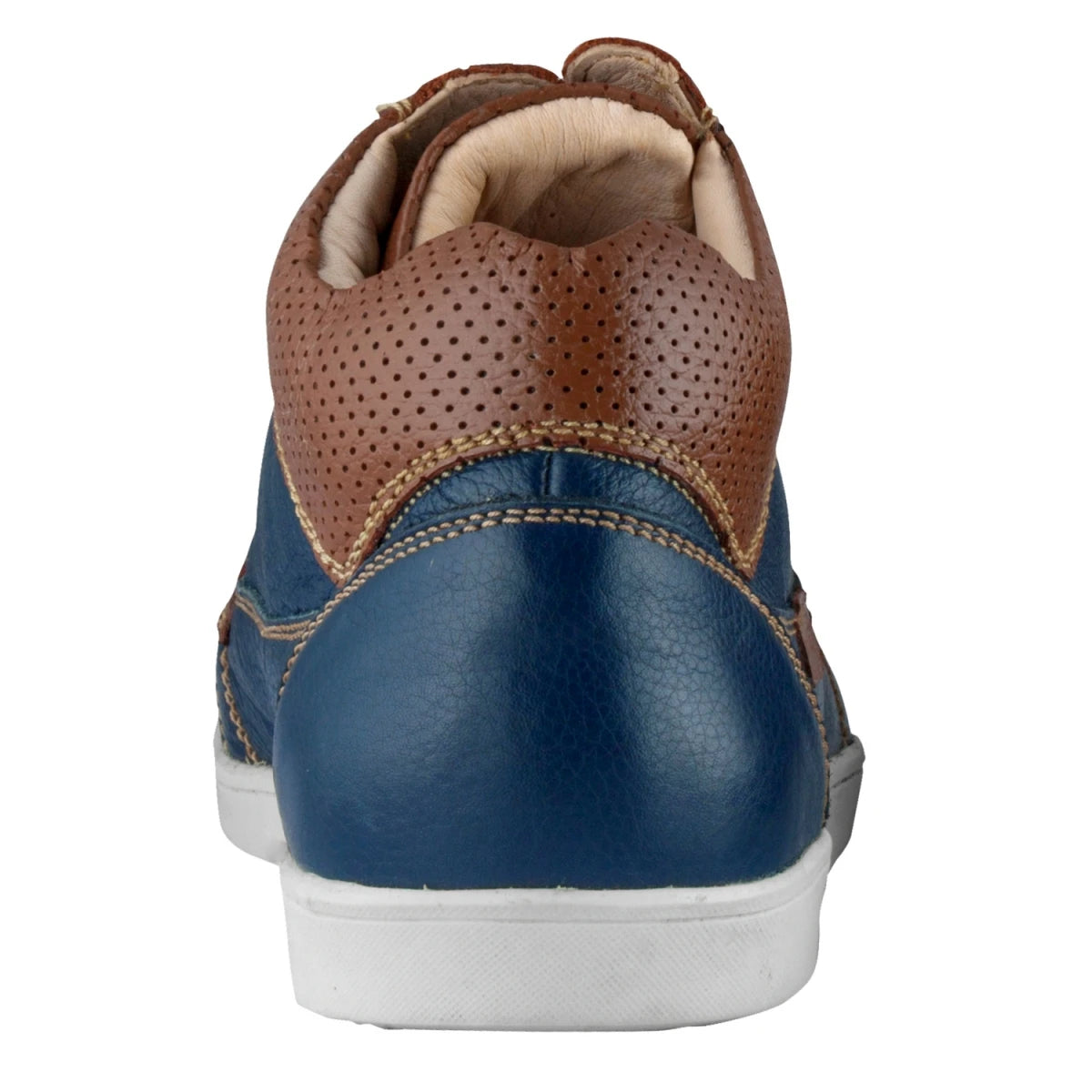 Pure Leather Mid Ankle Boots with Rubber Sole - Jhonson, JRDLIV403BLU