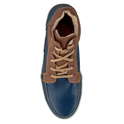 Pure Leather Mid Ankle Boots with Rubber Sole - Jhonson, JRDLIV403BLU