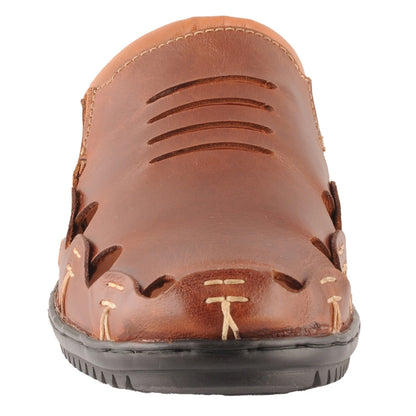 Pure Leather Tan Colored Sandal with Powerful Grip - Kenya