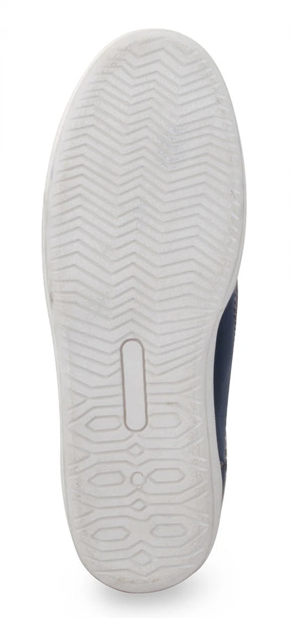 Pure Leather Low Ankle, Blue Boots with Rubber Sole - Bismark (Blue), LIV0503NAV