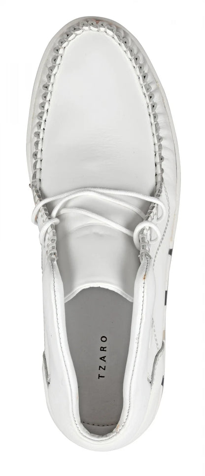 Pure Leather Mid Ankle, White Boots - Bieber, LIV0504CAMWH