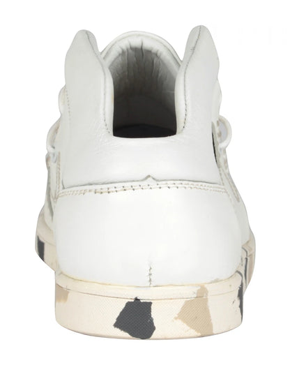 Pure Leather Mid Ankle, White Boots - Bieber, LIV0504CAMWH