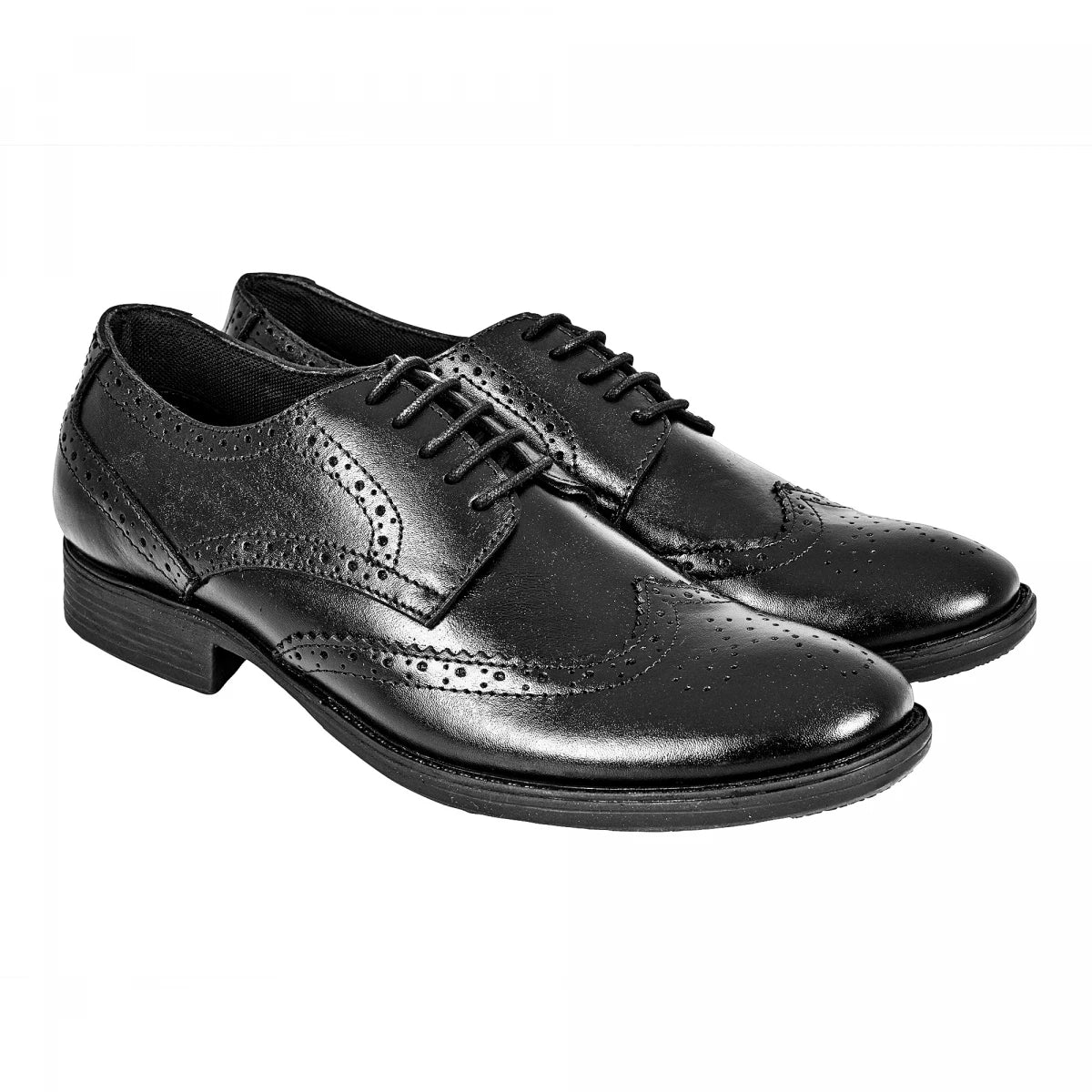 Pure Leather Formal Black Brogue – ADJ, MFBRG529BL