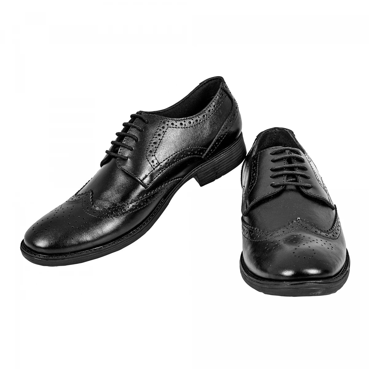 Pure Leather Formal Black Brogue – ADJ, MFBRG529BL