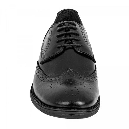 Pure Leather Formal Black Brogue – ADJ, MFBRG529BL