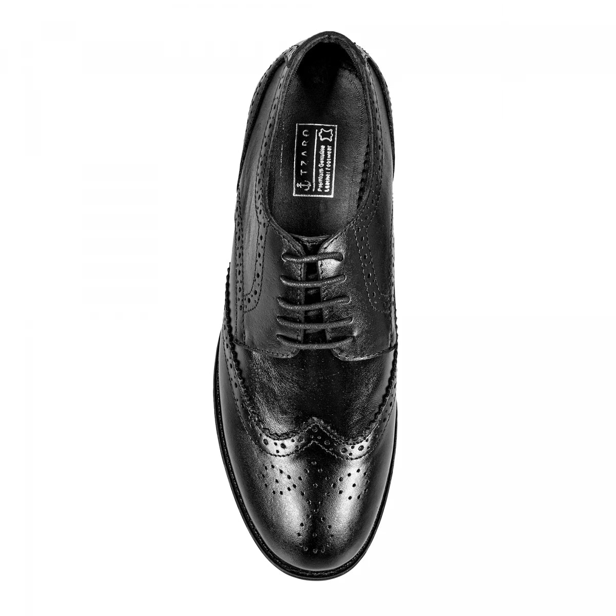 Pure Leather Formal Black Brogue – ADJ, MFBRG529BL