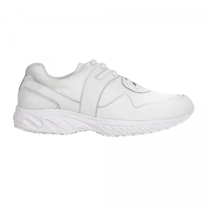 Pure Leather White Sports Shoes with Rubber Outsole - MarathonJCO