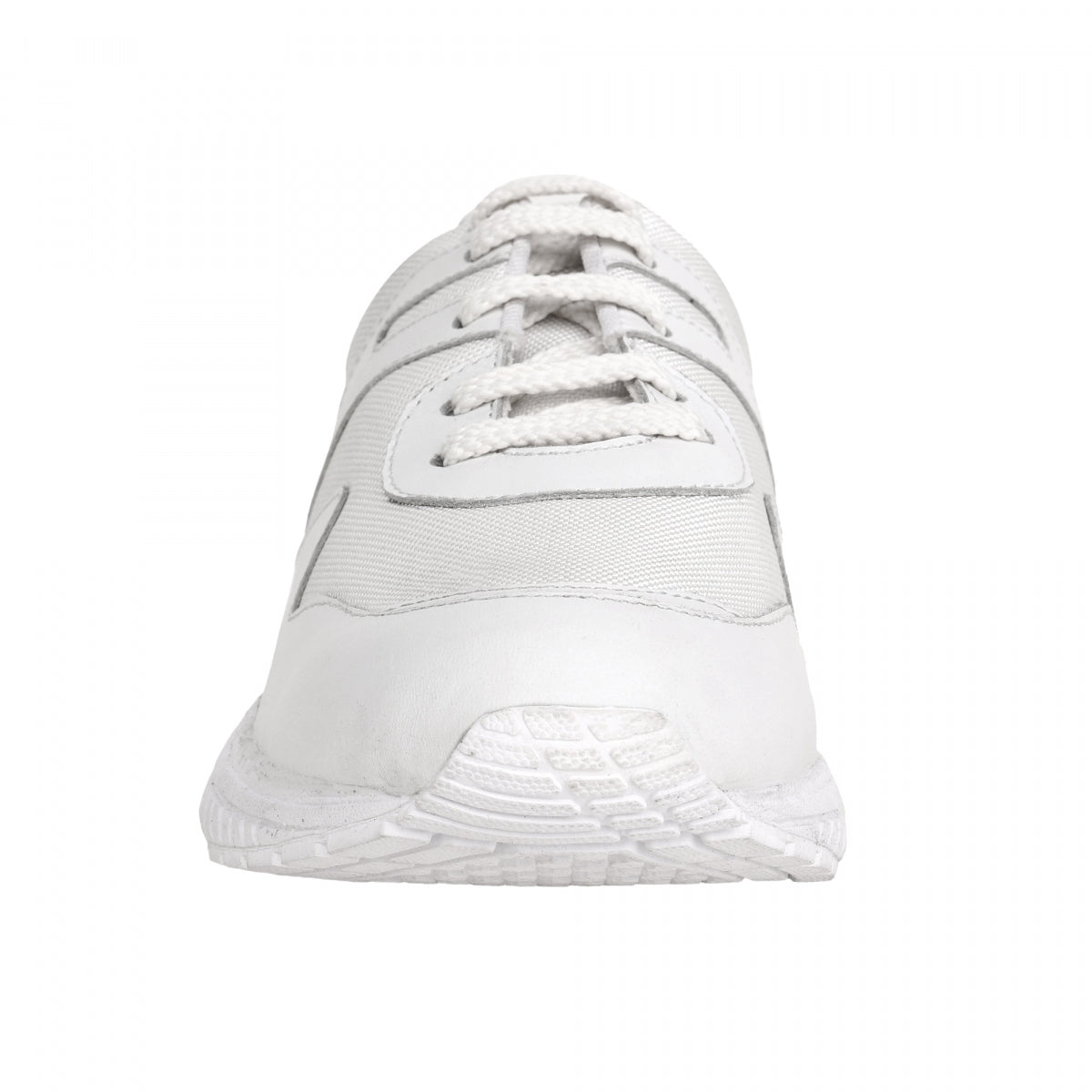 TZARO White Running Shoe with Leather & Powerful Cushioning - MarathonJCO