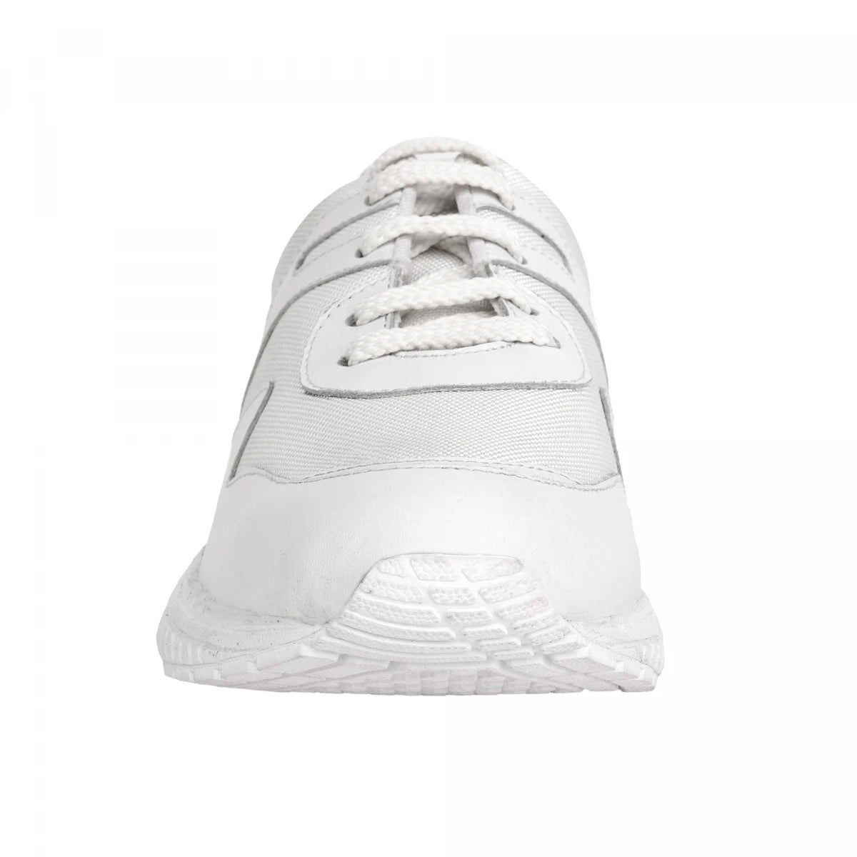 Pure Leather White Sports Shoes with Rubber Outsole - MarathonJCO