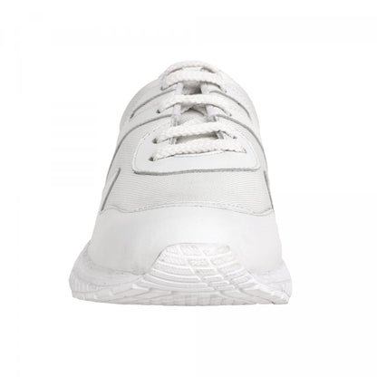 Pure Leather White Sports Shoes with Rubber Outsole - MarathonJCO