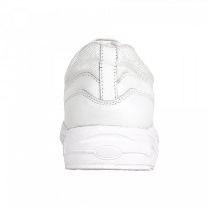 TZARO White Running Shoe with Leather & Powerful Cushioning - MarathonJCO