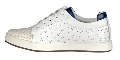 Pure Leather White Sneakers - Elvis, OPT301WHIT