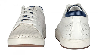 Pure Leather White Sneakers - Elvis, OPT301WHIT