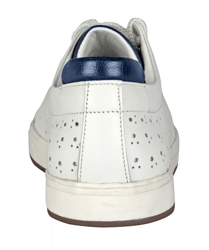 Pure Leather White Sneakers - Elvis, OPT301WHIT