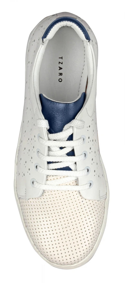 Pure Leather White Sneakers - Elvis, OPT301WHIT