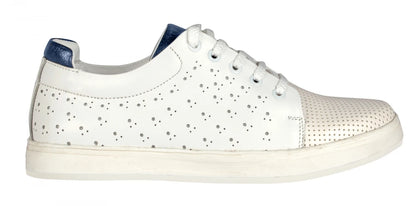 Pure Leather White Sneakers - ELVIS 2, OPT302WHIT