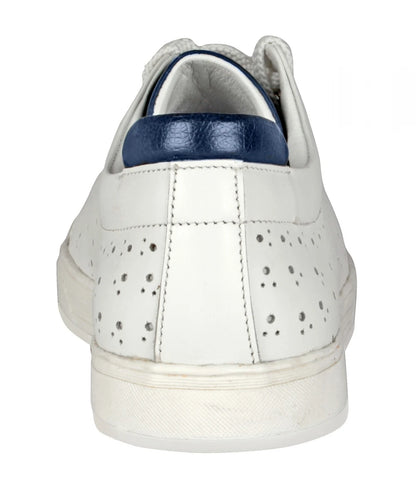 Pure Leather White Sneakers - ELVIS 2, OPT302WHIT