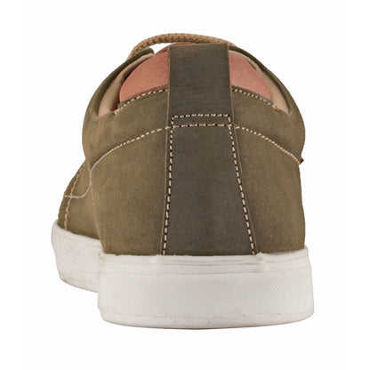Pure Leather, Olive & Tan Color Leather Sneakers - Optimus, OPT303OLVTAN