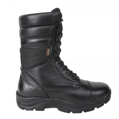 TZARO Pure Leather Black Tactical Boots Designed for Naval Personale – Pearl