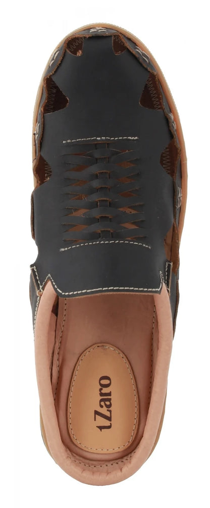 Pure Leather Mule, with Rubber Sole  - Hector (OPU), RON4108DRBLK