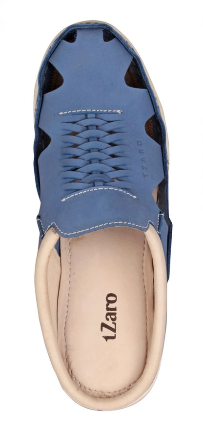 Pure Leather Navy-Blue Sandal - Blue Hector, RON4110NUBLU