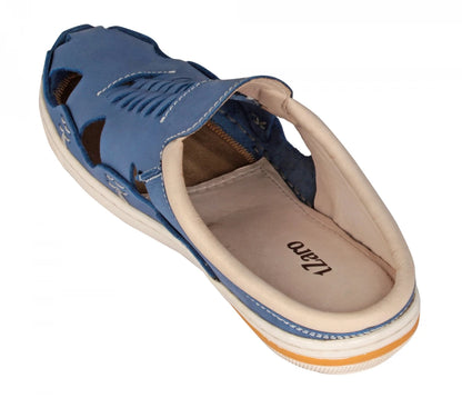 Pure Leather Navy-Blue Sandal - Blue Hector, RON4110NUBLU