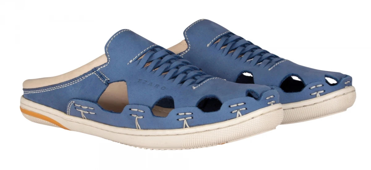 Pure Leather Navy-Blue Sandal - Blue Hector, RON4110NUBLU