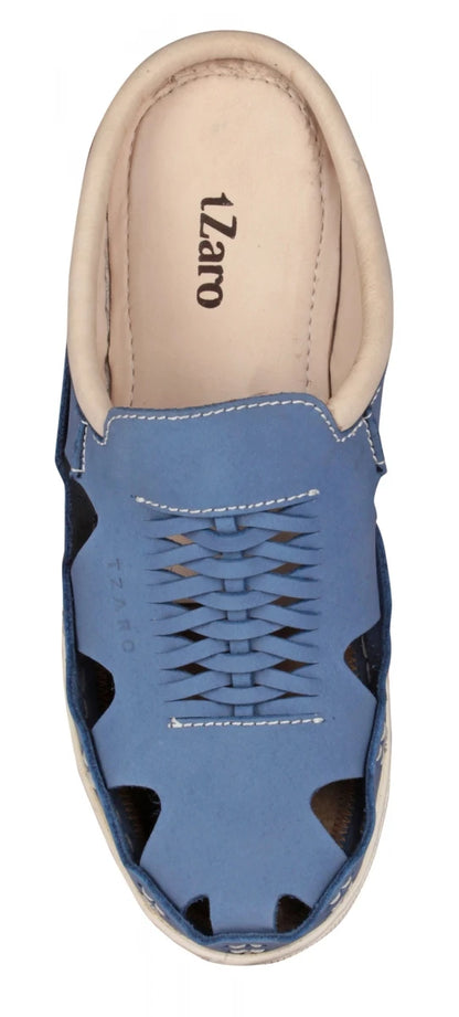 Pure Leather Navy-Blue Sandal - Blue Hector, RON4110NUBLU