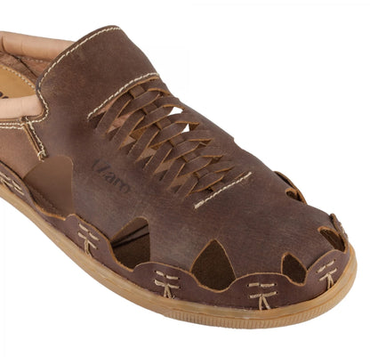 Pure Leather Mule, with Rubber Sole  - Hector (Brown), RON412BRWOPU