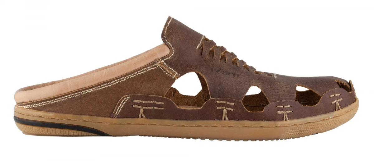 Pure Leather Mule, with Rubber Sole  - Hector (Brown), RON412BRWOPU