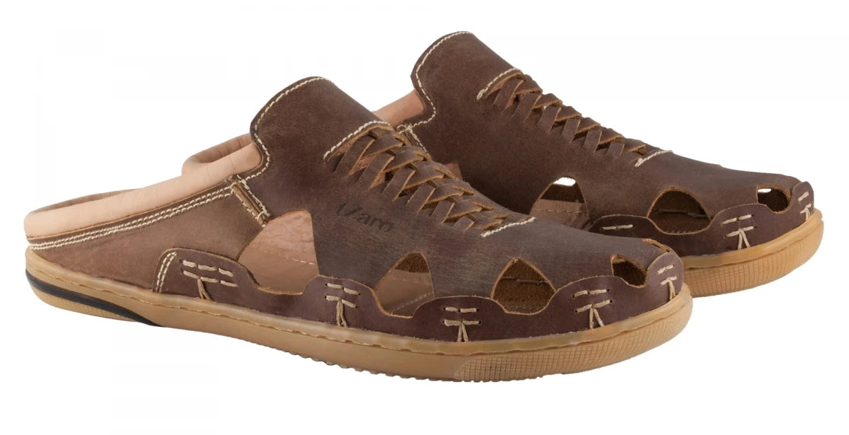 Pure Leather Mule, with Rubber Sole  - Hector (Brown), RON412BRWOPU