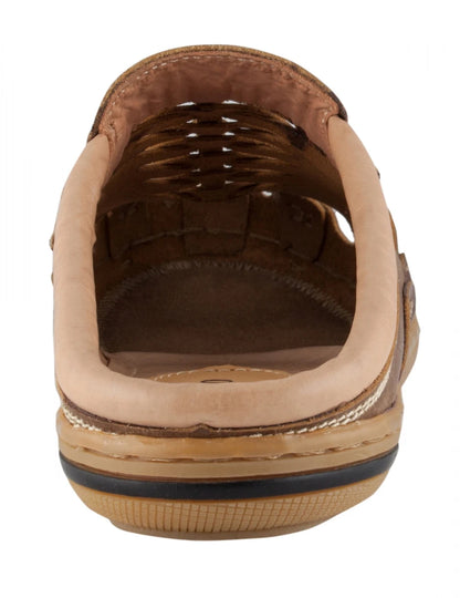 Pure Leather Mule, with Rubber Sole  - Hector (Brown), RON412BRWOPU