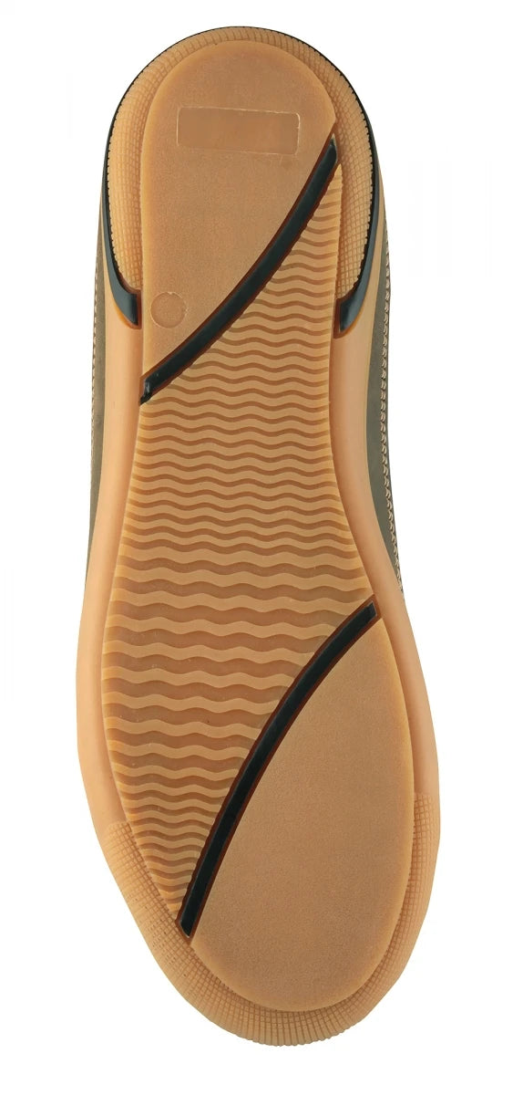 Pure Leather Sneakers with a Touch of Handloom - Loom (Olive Green), RON4145FABOLV