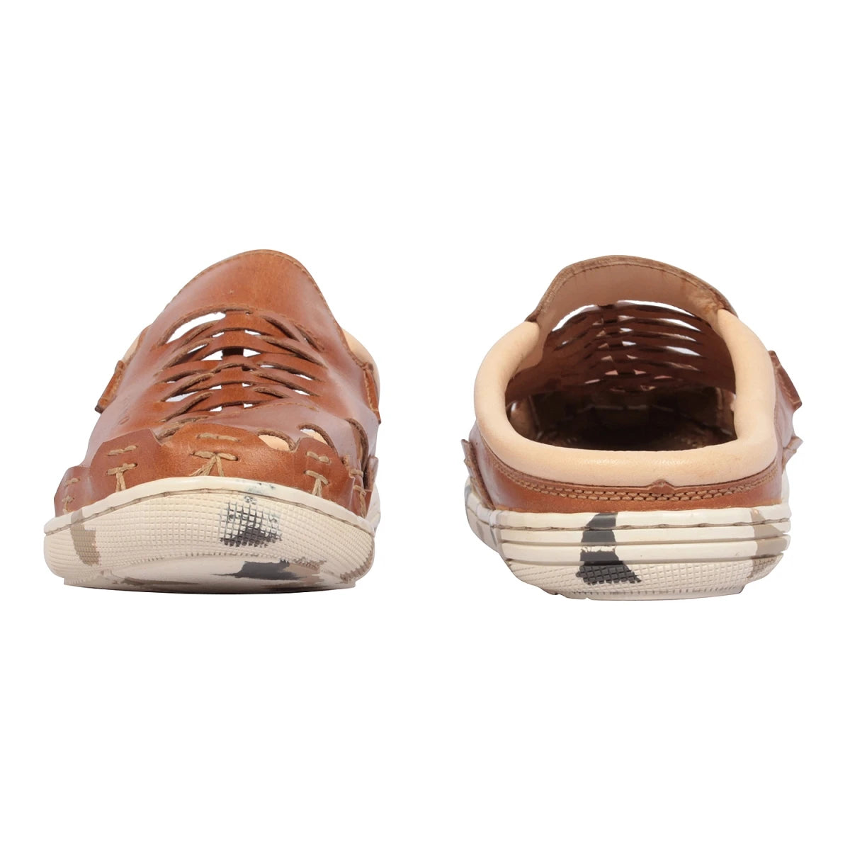 Pure Leather Mule, with Rubber Sole - Hector (Camo-Tan), RON419CMTAN