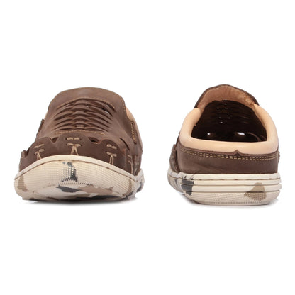 Pure Leather Mule, with Rubber Sole - Hector(Army Brown), RON420CMBRW