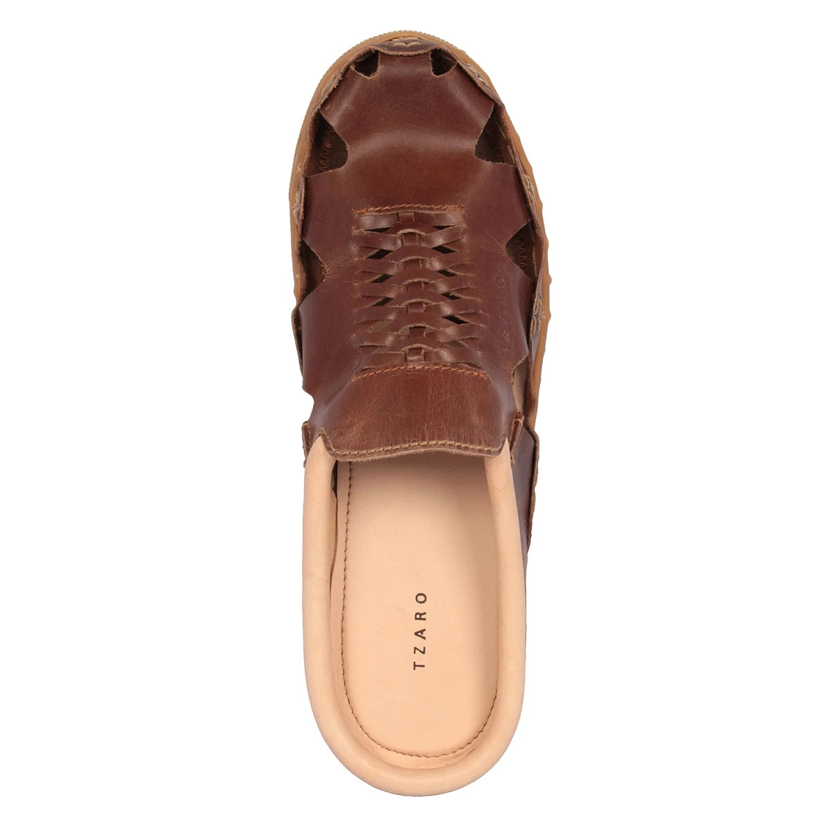 Pure Leather Mule, with Rubber Sole - Hector(Dark-tan), RON421TAN