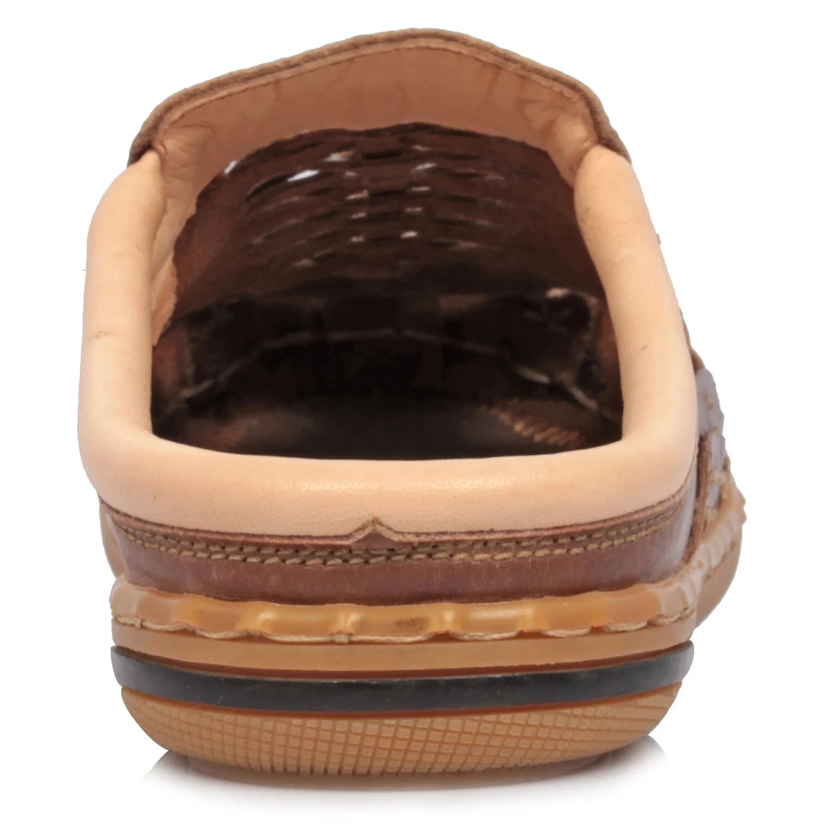 Pure Leather Mule, with Rubber Sole - Hector(Dark-tan), RON421TAN