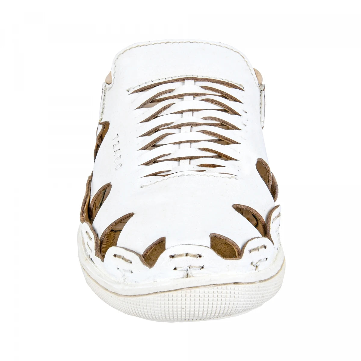 Pure Leather Mule, with Rubber Sole - Hector(White), RON422WHT