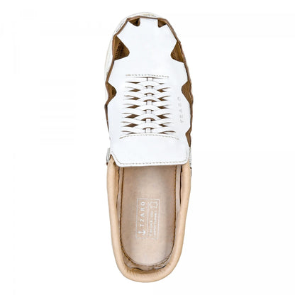 Pure Leather Mule, with Rubber Sole - Hector(White), RON422WHT