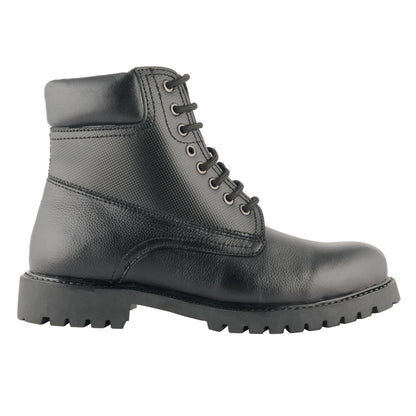 Pure Leather Rugged Black Boot -  Ronda