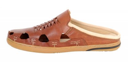 Pure Leather Mule, with Rubber Sole - Hector (Tan), RONNY4105TAN