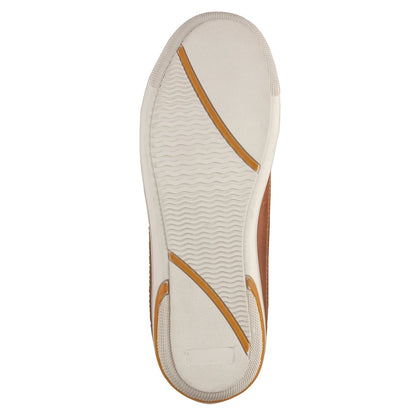 Pure Leather Tan Sneaker with White Rubber Sole - Atlanta (Tan), RONWH417TAN
