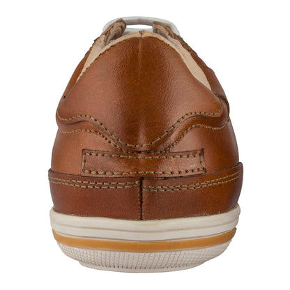 Pure Leather Tan Sneaker with White Rubber Sole - Atlanta (Tan), RONWH417TAN