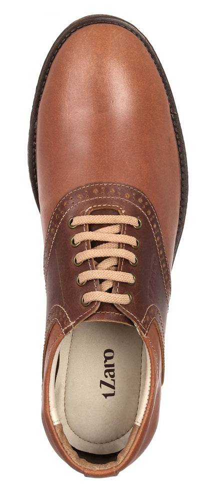 Pure Leather Tan Shoes with Brogues Elements - Perth, SAH3217TNPNCH