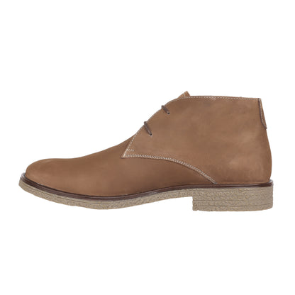 Brown Nucbuck Leather Boots with Crepe Finish Sole - Dune, SAH3226NUBRW