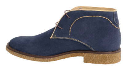 Pure Leather Blue Color Desert Boots  - Blue Dune, SAHA3212SUDBLU