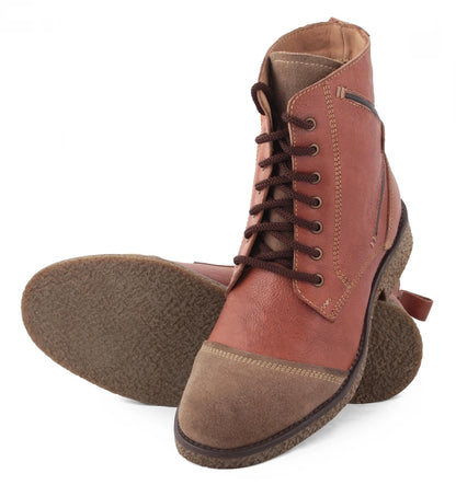 Pure Leather Brown Boots  - Capone, SAHA3215TANCUR