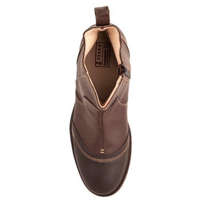 Pure Leather Boots with Crepe Finish Sole & Zipper Opening - SAHA3225CHCURV