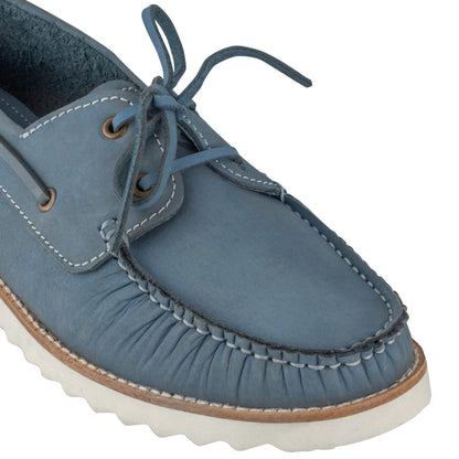 Pure Leather, Super Light, Boat Shoes - Float (Blue), SLBOAT115BLU